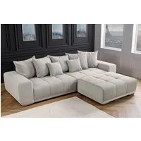 riess-ambiente Big-Sofa ELEGANCIA 285cm champagner beige, Einzelartikel 1 Teile, XXL Couch · Cord · mit Federkern · inkl. Kissen · Modern Design