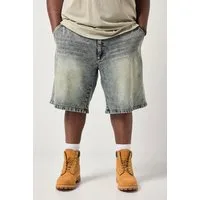 STHUGE Bermudas Jeans-Bermuda extra weiter Baggy Fit Dirty Denim
