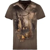Hangowear Trachtenshirt Trachtenshirt Herren - DIETRICH - braun