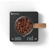 Maestri House Küchenwaage Mini Kaffeewaage mit Timer wiederaufladbare Espresso Waage, (1-tlg., 2kg/0,1g Präzisionswaage für Espresso und Pour-Over), tragbare digitale Küchenwaage mit automatischer Zeitmessung