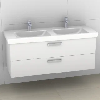 Artiqua 414 Waschtischunterschrank für Subway 2.0 7175D1 Weiß Glanz, 414-WU2L-V76-7050-68 414-WU2L-V76-7050-68