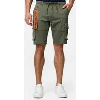 Indicode Cargoshorts Herren INArnold Cargo Shorts Herrenshorts mit 6 Taschen und Kordelzug