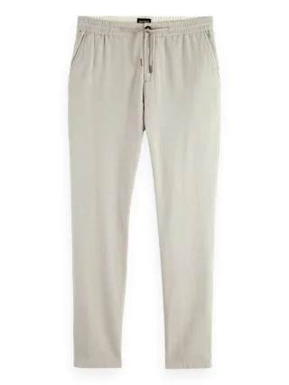 Scotch & Soda - Hose aus Baumwoll-Leinen-Twill grau - Gr. - 29/32