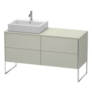Duravit XSquare Konsolenwaschtischunterbau bodenstehend Taupe Seidenmatt 1400x548x778 mm - XS4923L60 XS4923L6060