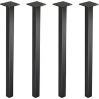 JEOBEST Tischbein 4 Stück Tischbeine Metall Möbelfüße, Höhe 90cm, DIY Möbel Tischfüße, für Couchtisch, Schreibtisch, Nachttisch, Bank