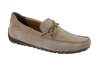 Geox U3507D Herren Slipper SNAKE MOC dove grey bequeme Halbschuhe