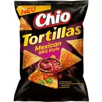 Chio Knabberei, Chio Tortillas Mexican BBQ Style vegetarisch vegan Chipstüte 110g