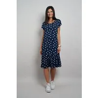 Seidel Moden Druckkleid gepunktet- aus Viskose - MADE IN GERMANY