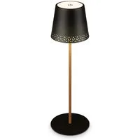 Briloner Leuchten LED Tischleuchte KIKI, Dimmfunktion, LED wechselbar, Warmweiß, mit Akku, höhenverstellbar, USB-C, warmweiß, IP44, schwarz, 38 cm