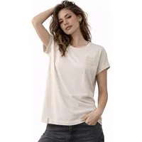 SUBLEVEL T-Shirt Damen Shirt Turn-Up Ärmel Weiches Basic Shirt Rundhals Kurzarm Baunwolle Modal Mix, super soft, unifarben, markenlogo