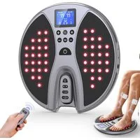 pedete Fußmassagegerät EMS Fußmassagegerät mit Rotlichtfunktion,Fernbedienung, Revitive durchblutung geräte Fuss massagegeräte, Durchblutungs,Fußmassage,Elektrischer TENS Stimulator mit 4, mit Impulsmassage&TENS Technologie