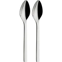 WMF Bestecklöffel Nuova (2 Stück), 2-tlg., gezahnte Löffelkante, Cromargan Edelstahl, Geschenkverpackung