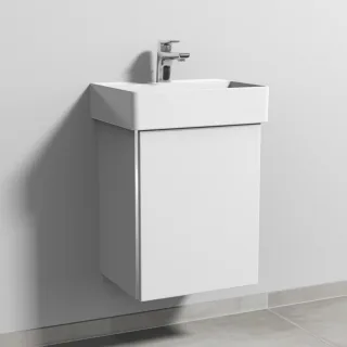 Sanipa 3way Waschtischunterbau zu Duravit Dura Square Waschtisch mit 1 Tür, Weiß-Soft BR42543
