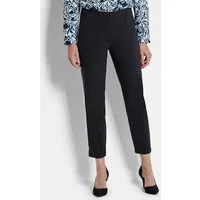 GOLDNER Stoffhose Kurzgröße: Elegante 7/8-Hose mit Schlupfbund Stilvolle Stretchhose mit seitlichem Schlitz und 7/8-Länge