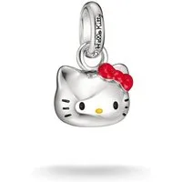 THOMAS SABO Charm-Einhänger THOMAS SABO ♡ Hello Kitty Charm mit roter Schleife - Original, Emaille