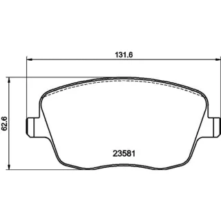 Hella Bremsbel?ge vorne Seat Ibiza Skoda Fabia Roomster VW Polo