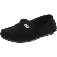 Ital-Design Modischer Mokassin für Damen mit eleganten Details Slipper (91554430) Flach Mokassins in Schwarz
