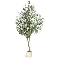 Kunstbaum Künstlicher Olivenbaum Künstliche Pflanzen Höhe 180/210cm, GarveeMore, Höhe 213 cm