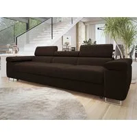 MIRJAN24 Sofa Torezio 3 Cord, Einstellbare Kopfstützen, 263x102x70-90 cm