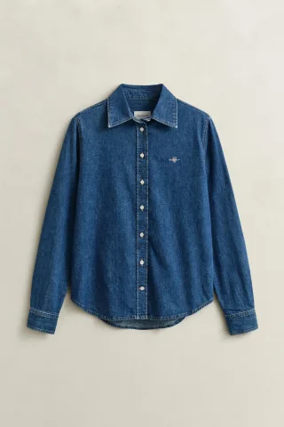 GANT - Jeansbluse indigo - Gr. - 40