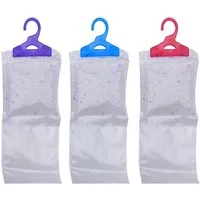 HAC24 Granulat-Luftentfeuchter 3er Set Duft Luftentfeuchter Entfeuchter Kleiderschrank, Tank 0,50 l, zum Aufhängen je 210g Granulat mit 500 ml Beutel