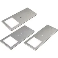 kalb LED Unterbauleuchte Silber 5W - sehr flache Küchenleuchte mit Touch-Dimmfunktion, 3er Set neutralweiß, neutralweiss