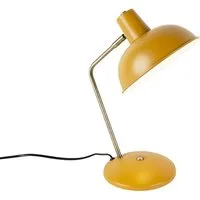 Qazqa Tischleuchte Milou, ohne Leuchtmittel, Warmweiß, QAZQA Tisch­leuchte, e14, Gelb, Stahl, Modern