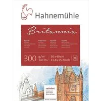 Hahnemühle Aquarellblock Britannia Aquarellblock 30x40cm 300g/m², satiniert, säurefrei