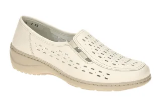 Waldl?ufer 607503 KYA Bequeme Slipper Damen beige perl Echtleder Fu?bett K-Weite