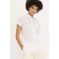 bonprix Kurzarmbluse Regular Fit, eleganter Stil, Hemdblusenkragen