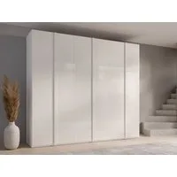 Raumhirsch Furniture Kleiderschrank Drehtürenschrank, Schrank mit viel Stauraum, Garderobenschrank (Maße: 270,5 x 236,5 x 60,7 cm (6 Türen, Hochglanz Weiß, 3 Kleiderstangen) geeignet für Schlafzimmer und Ankleidezimmer