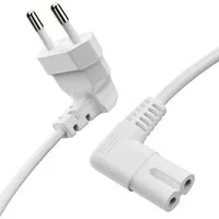 conecto conecto Strom-Kabel, Euro-Stecker 90° auf C7 IEC-Buchse 90°, Euro-Ne Stromkabel, (500 cm)