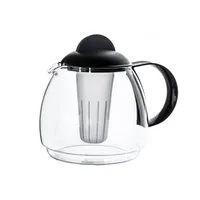 Boral Kanne aus Glas 1,8L groß mit Teesieb Filter Siebeinsatz Mikrowellenkanne, 1.8 l, (Set, 3-St., Kanne + Teesieb + Deckel), Boral Glas, Spülmaschinen Fest, Lebensmittelecht.