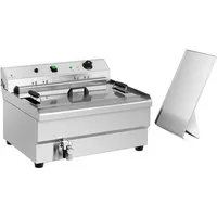 Royal Catering Fritteuse RCBG-30STHB, 9000 W, 30 l Fettbackgerät 9000 W 60 - 200 °C Frittiergerät Ablasshahn 400 V