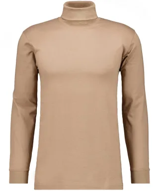 RAGMAN - Basic Rollkragenshirt langarm zimt - Gr. - XXL