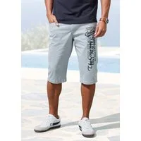 John Devin Bermudas - bedruckte Sommer Shorts aus elastischer Baumwollmischung mit großem Druck auf dem Bein, 3/4 Shorts