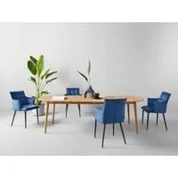 OTTO home Esstisch Toarp, Massivholz Eiche Ausziehtisch, mit integrierter Einlegeplatte