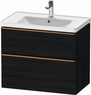 Duravit D-Neo Waschtischunterbau wandhängend Eiche Schwarz Matt 784x452x625 mm - DE4355004160000 DE4355004160000