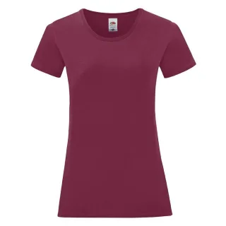 Fruit of the Loom - "Iconic" T-Shirt für Damen (Burgunder)