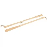 Holz Frank Schuhlöffel XXL Schuhlöffel aus geölter Buche 63 cm - Schuhanzieher mit Lederband