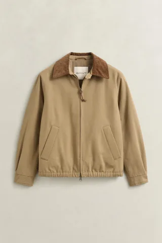 GANT - Harrington Jacke aus Moleskin LIGHT TAUPE - Gr. - XL