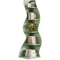 Tribesigns Eckregal 5-stöckiges Wand-Eck-Bücherregal, Ecke Bücherregal Aufbewahrungsregal