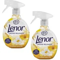 LENOR Bügelspray 2 x Lenor Crease Releaser je 500ml Sommerbrise Entfernt Falten