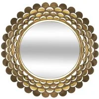 Atmosphera Créateur d'intérieur Wandspiegel Glamour-Spiegel golden, Metallrahmen, Ø 91 cm