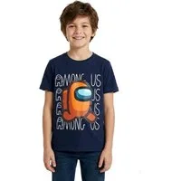 Among Us Print-Shirt Among Us Kinder T-Shirt – Gaming Merch für Jungen & Mädchen 6-12 Jahre Kinder T-Shirt Frühling Sommer