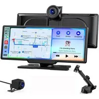 Topcony 9,26" HD Tragbar Kabellos Android Carplay Autodisplay Touchscreen Navigationsgerät (OTA-Updates, für Auto LKW PKW,Wohnmobil Auto-Stereo-Touchscreen)