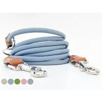 Leisegrün Hundeleine Hundeleine kleine Hunde, 4-fach verstellbar mit 2 Karabiner, 3 m, Nylon