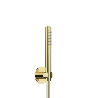 Herzbach LIVING SPA Wannenset Halter 70 rund Stabhandbrause 1500mm PVD Gold, 30.914000.1.03 30.914000.1.03