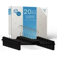 RSR Hangers Kleiderbügel Hosenbügel CL Hosenspanner Klemmbügel Rockbügel Schwarz 40 cm, (20-tlg)