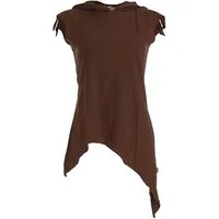 Vishes Zipfelkleid Zipfelshirt mit Zipfelkapuze aus Baumwolle Tunika, Ethno, Hippie, Goa Style